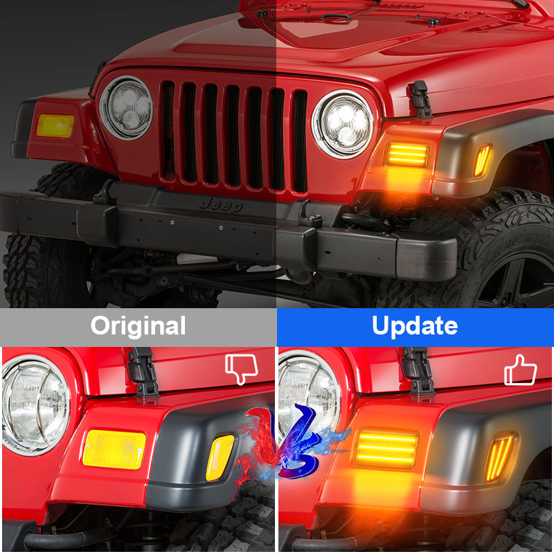 Jeep TJ LED turn signal brighter than halogen