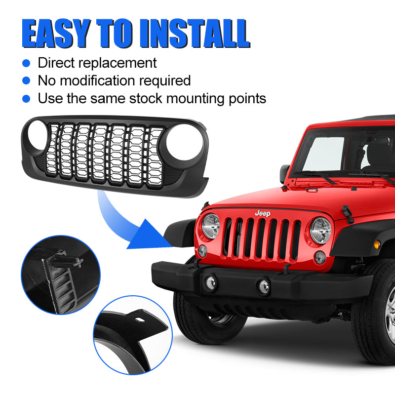 jeep jl grill for jk easy to install