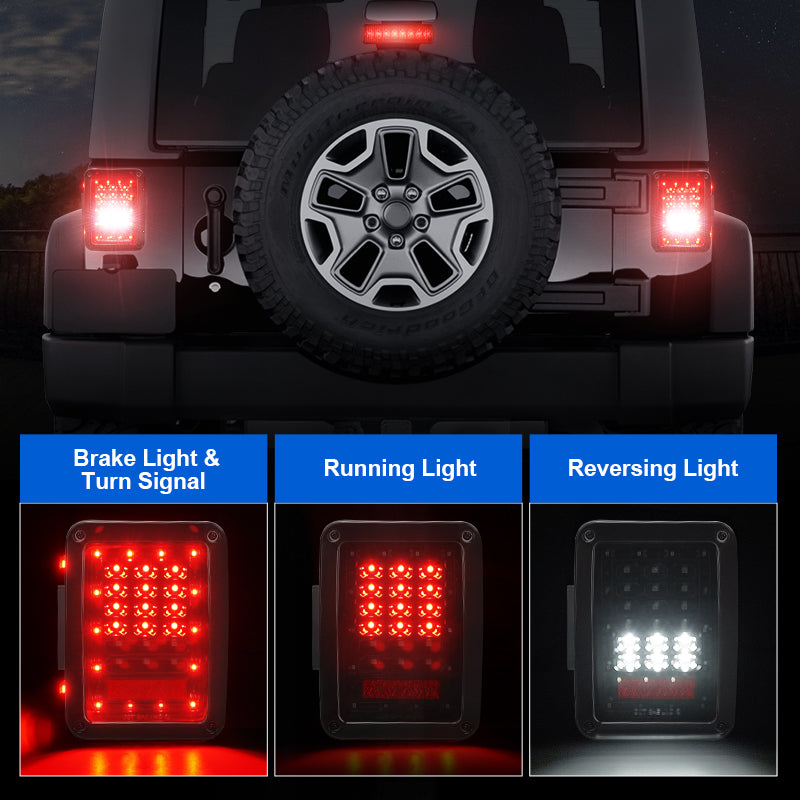 Jeep Wrangler Tail Light for 2007-2018 JK JKU