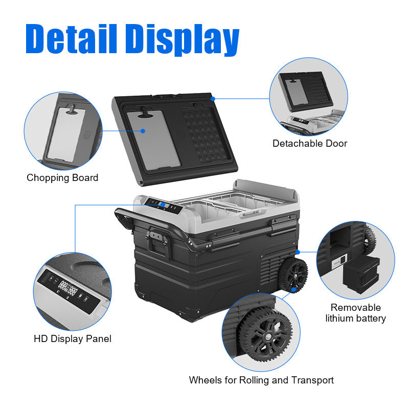 Portable Dual Zone Car APP Control Car Refrigerator Freezer