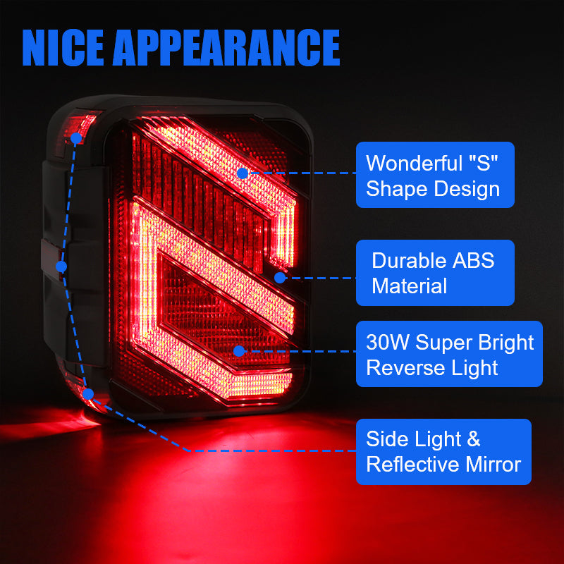 Jeep Wrangler JK LED taillights unquie appearance