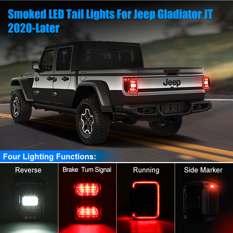 Gladiator LED Tail Lights lighting modes