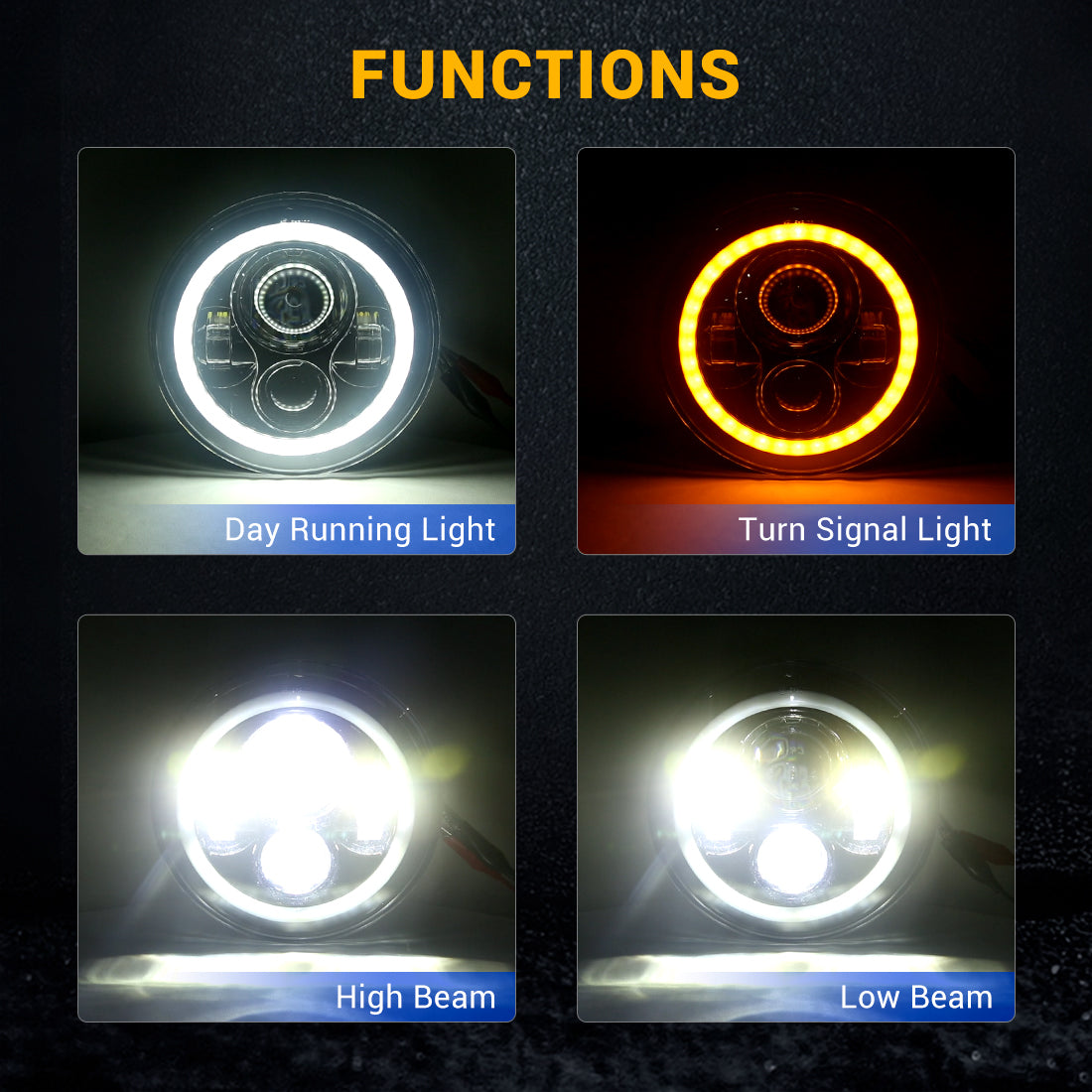 Jeep LED Halo Headlights Functions