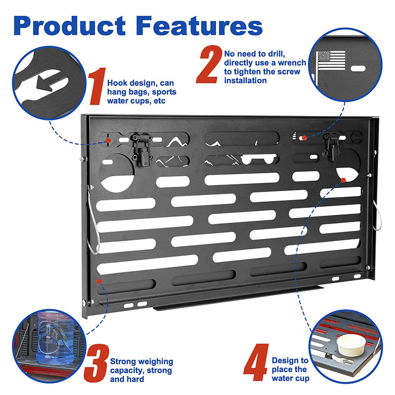 Jeep JL tailgate table features