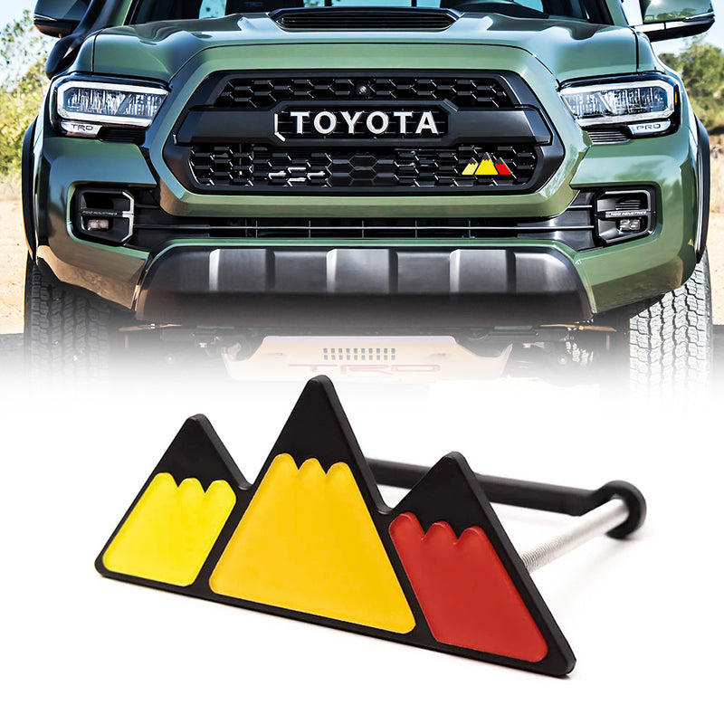 Roxmad Tri-color Front Grill Badge Emblem for Toyota Tacoma 4Runner Tu