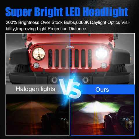 jeep jk led headlights brighter than halogen