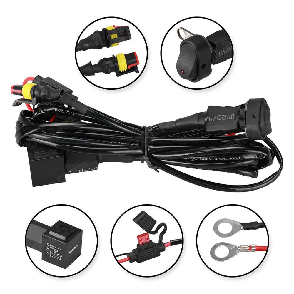 Wiring Harness Switch For Motorcycle Auxiliary Fog Light Led Factory Mart