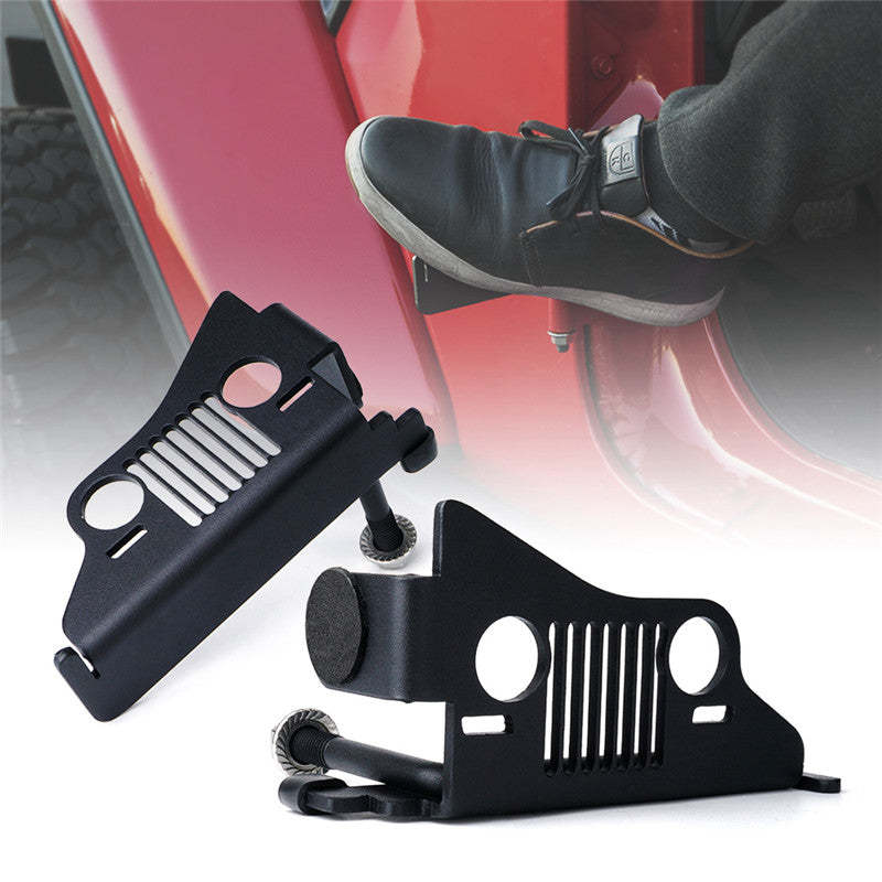 Jeep Wrangler JL Foot Pegs With Jeep Face