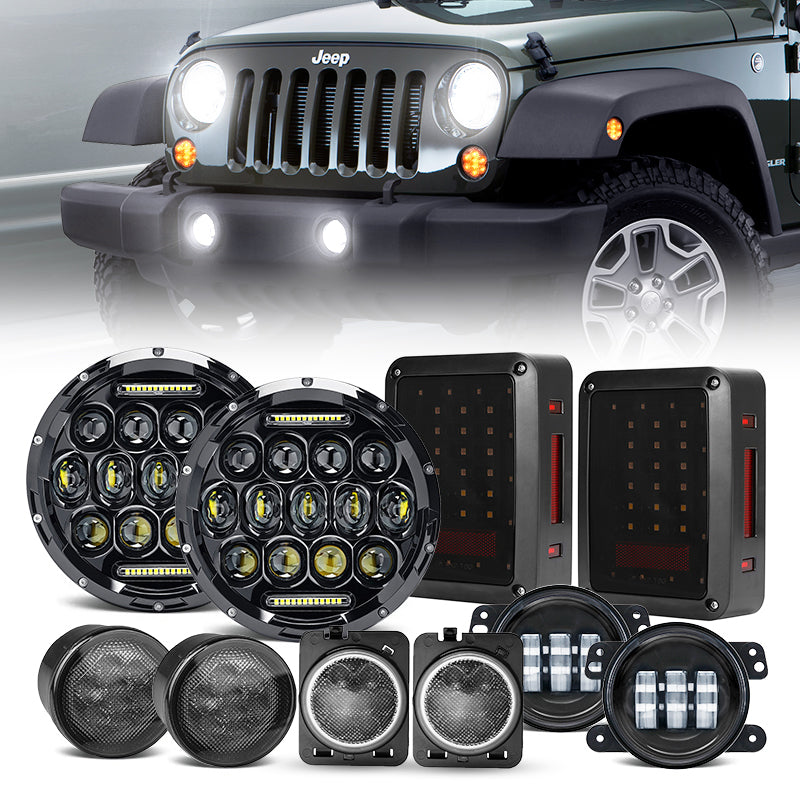 2007-2018 Jeep Wrangler JK LED Lights Mega Bundle