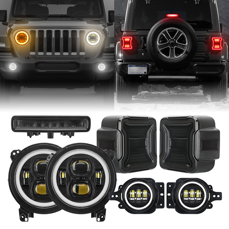 Jeep Wrangler JL LED Halo Lights Bundle