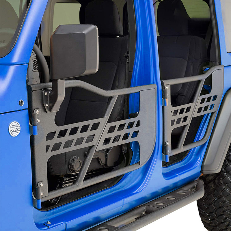 Beast Style Jeep Tube Doors with Side View Mirror for 2018-Later Wrangler JL and Gladiator JT