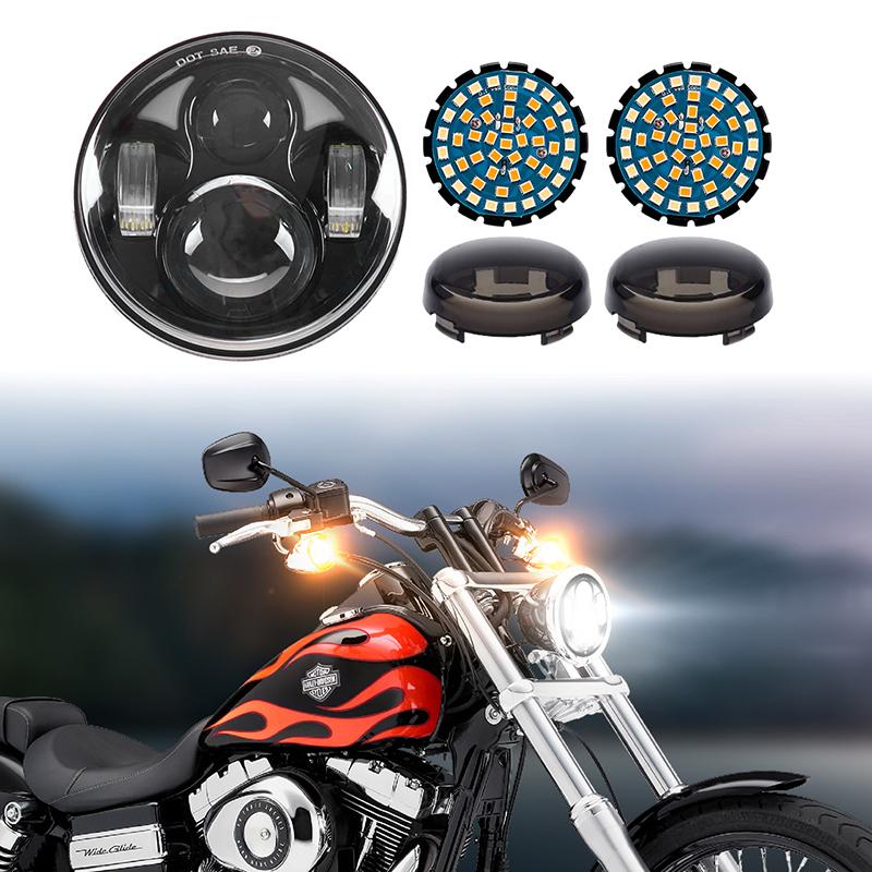 5 3/4 LED Motocycle Headlight With DRL For Harley Davidson