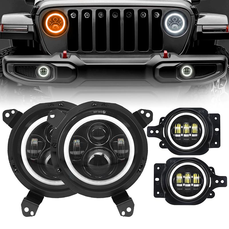 2018+ Jeep Wrangler JL/JT Halo Headlights + Fog Lights