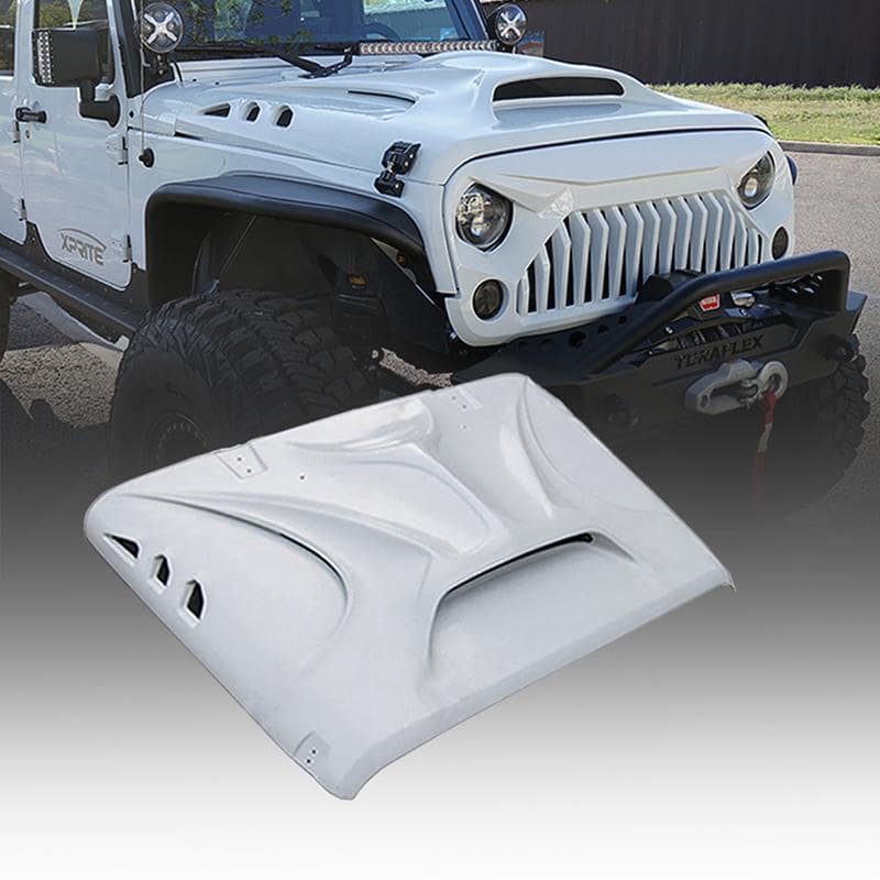 2007-2018 Jeep Wrangler Beast Series Fiber Glass Hood