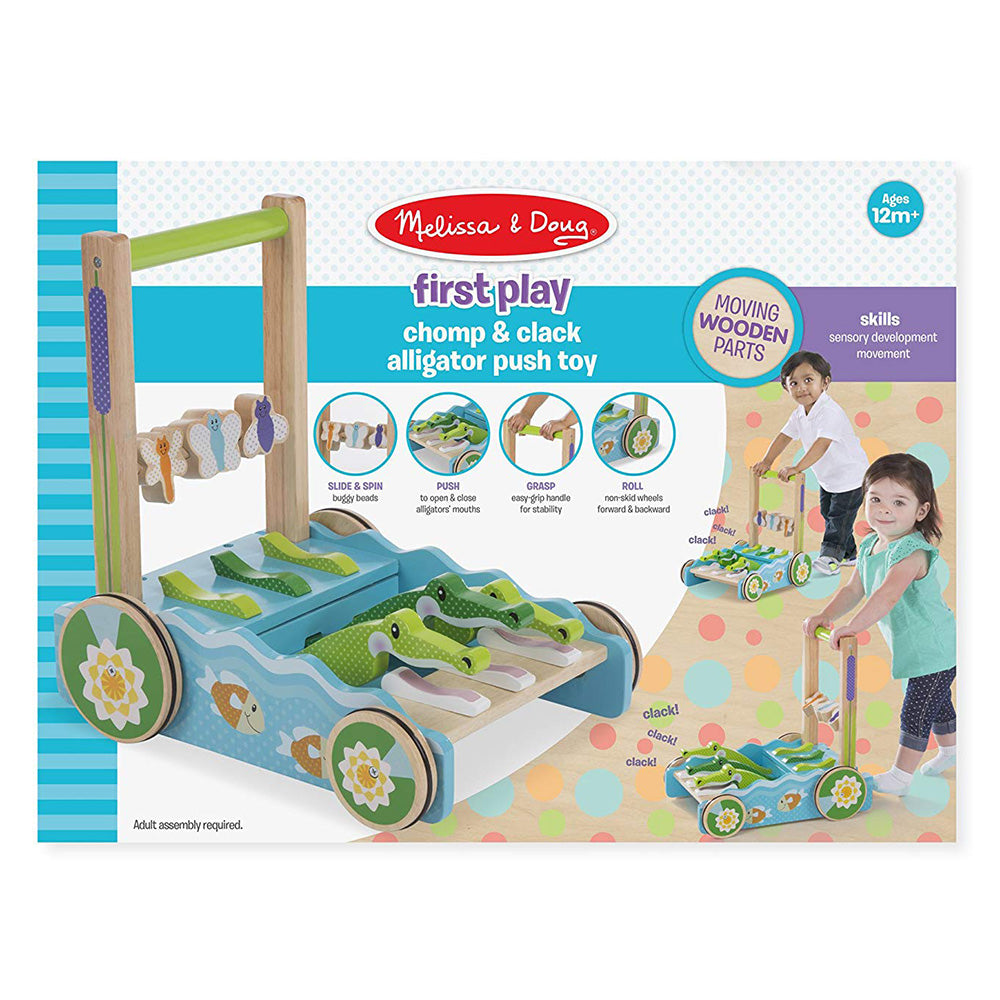 chomp and clack alligator push toy