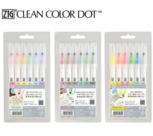 Kuretake Zig Clean color DOT 12 stuks - Kuretake - teken- en  schildermaterialen