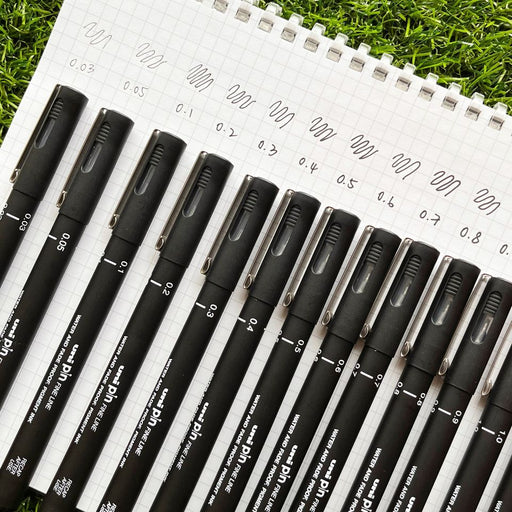 Uni-Ball® Pin Black Fineliner Drawing 6 Pen Set