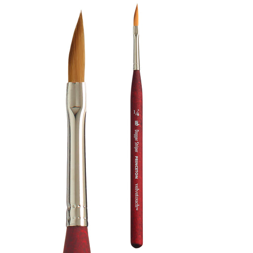 Princeton Velvetouch Series 3950 Paint Brush for Acrylic Oil and Watercolor  Angle Shader 1/2 Inch