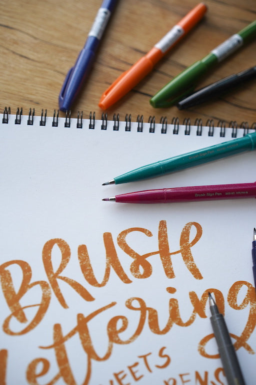 Brush Lettering with Pentel Fude Touch Sign Pen – K Werner Design Blog