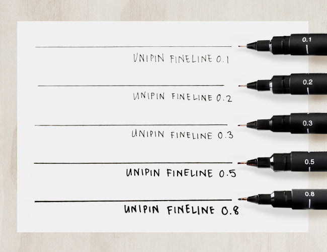 Donder Beheren Mentor uni PIN Pigment Fineliner Drawing Pen // Black (0.05mm - 1.2mm) —  Stickerrific