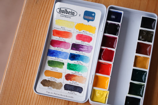 HOLBEIN WATERCOLOR PALM BOX TRAVEL SET - Artemiranda