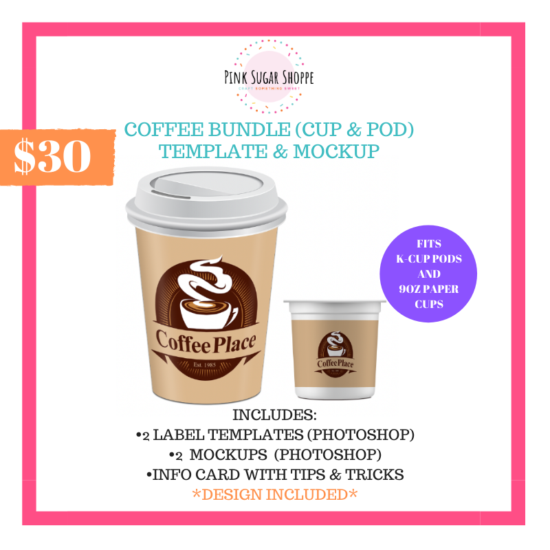 Download PINK SUGAR SHOPPE COFFEE BUNDLE (CUP & POD) TEMPLATE AND ...