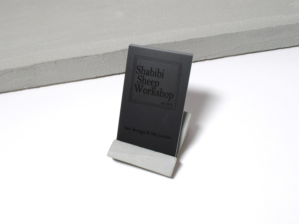 Concrete Desktop Business Card Holder Vertical Business Cards – Shabibi Sheep Workshop