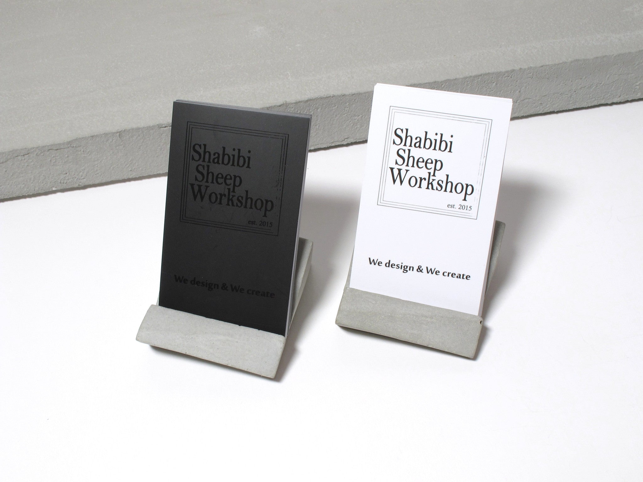 Concrete Desktop Business Card Holder Vertical Business