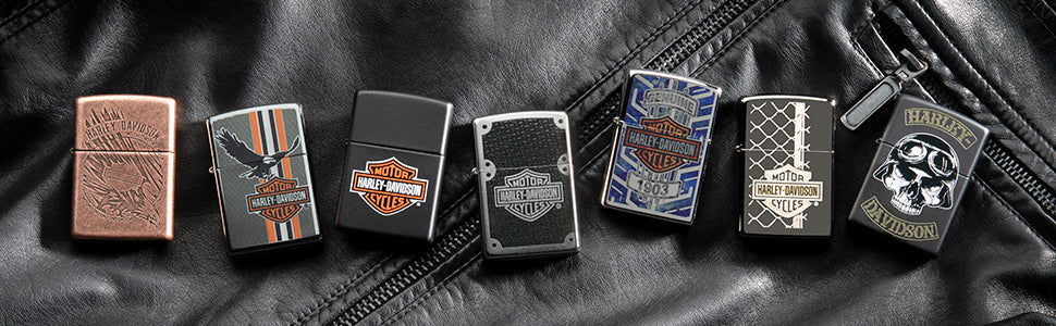 Zippo Oil Lighter Harley Davidson Silver Etching Japan Limited Model