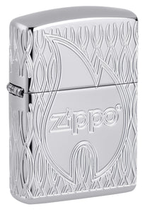 Zippo Armor Geometric Weave Design High Polish Black Ice Pocket Lighter 