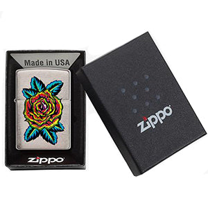 Fancy Floral Black Matte Lighter | Zippo USA