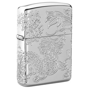 Armor® High Polish Green Elegant Dragon | Zippo USA