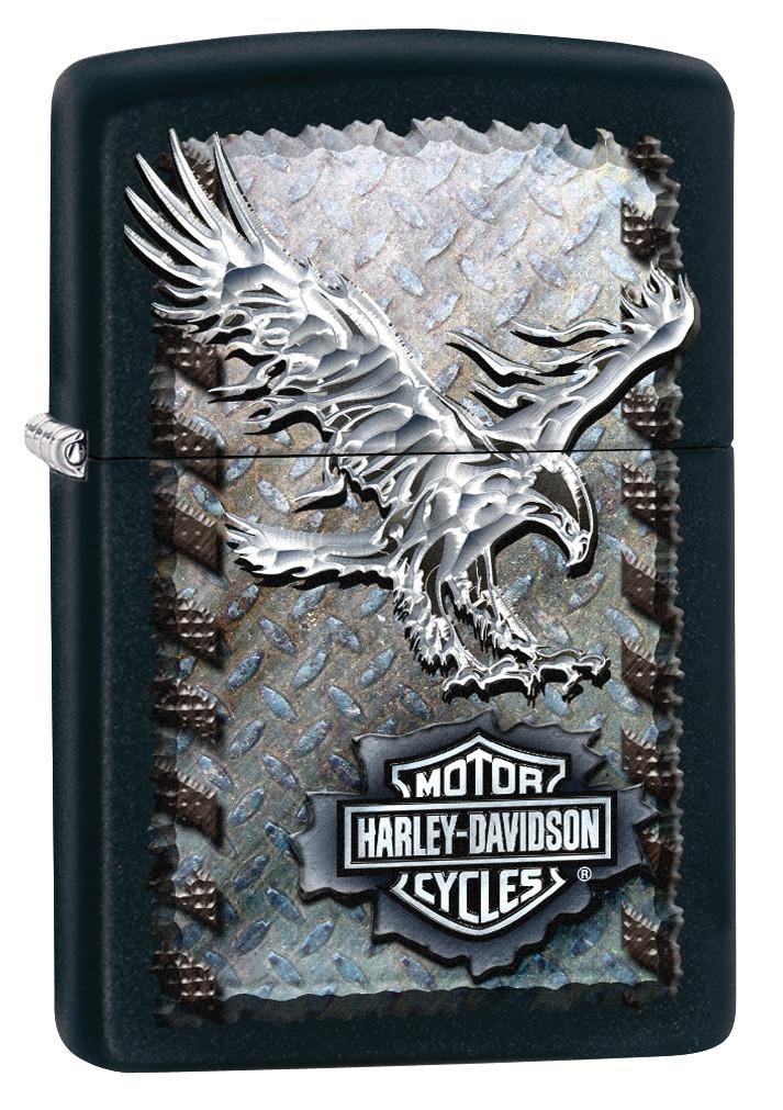 Harley-Davidson® Chrome Eagle Black Matte Lighter | Zippo USA