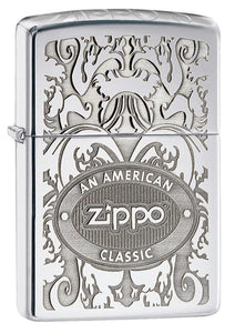 Zippo 28323 Classic Ace Filigree Black Ice Windproof Lighter