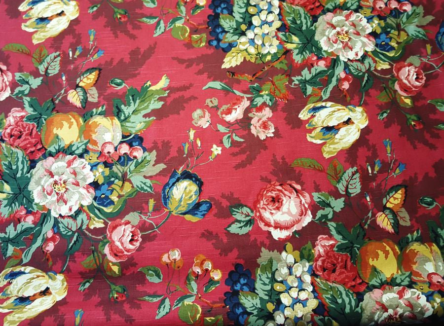 P Kaufmann Queensland Crimson Prints Fabric Charlestonfabrics Com