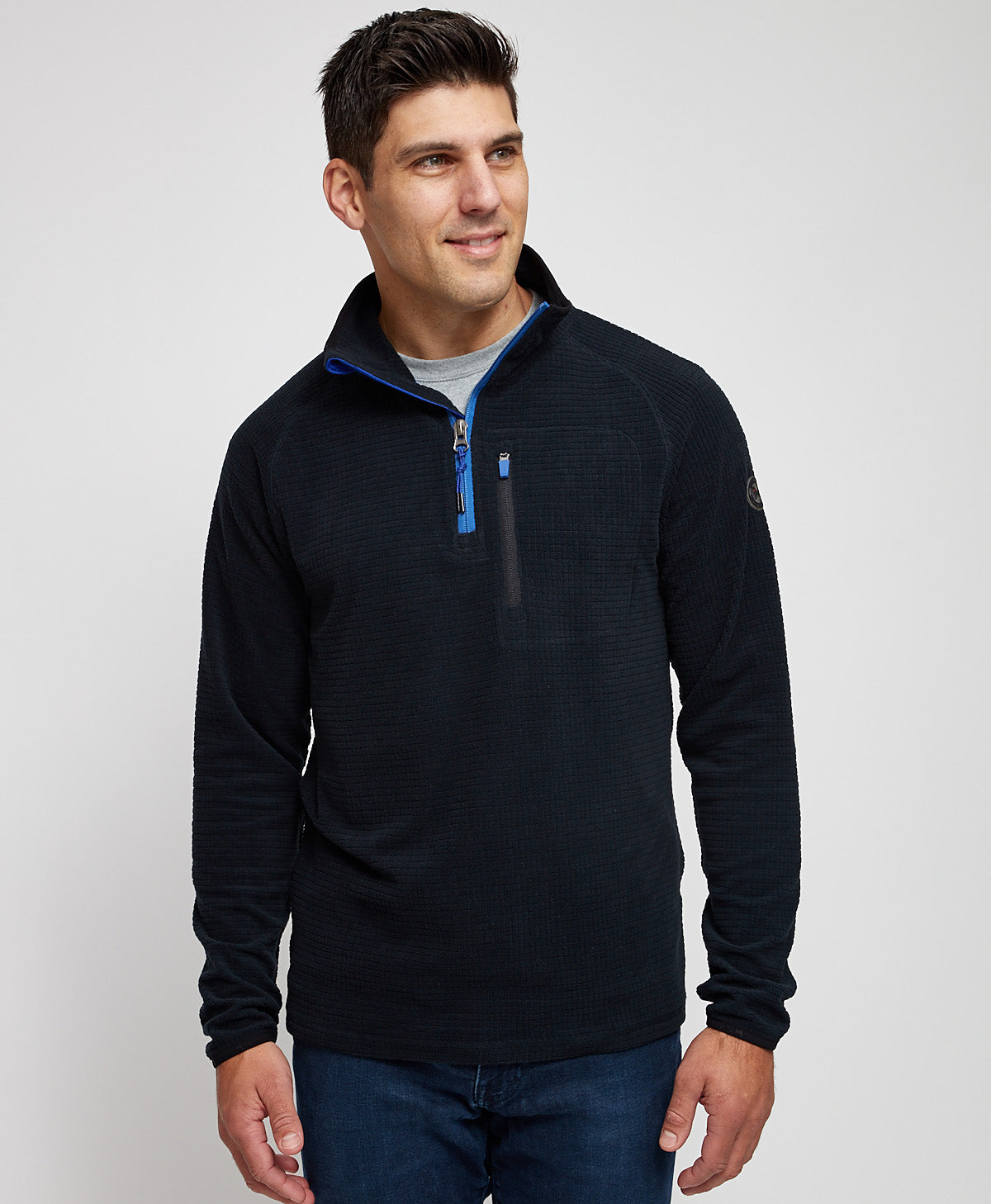 Mens Sea Mid Weight 1/2 Zip – The Black Dog