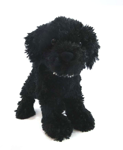 black stuffed animal dog