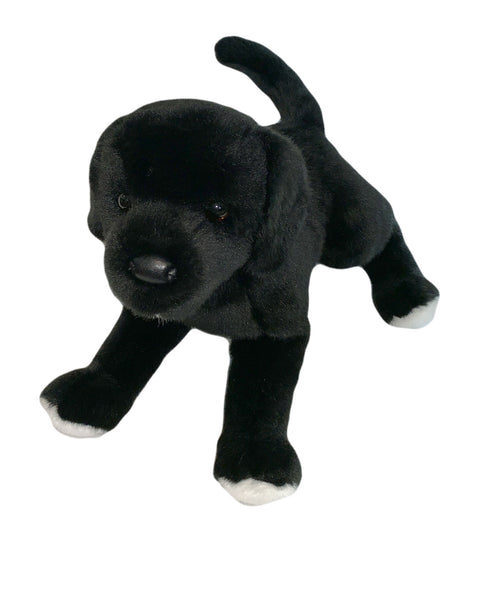 black dog plush toy