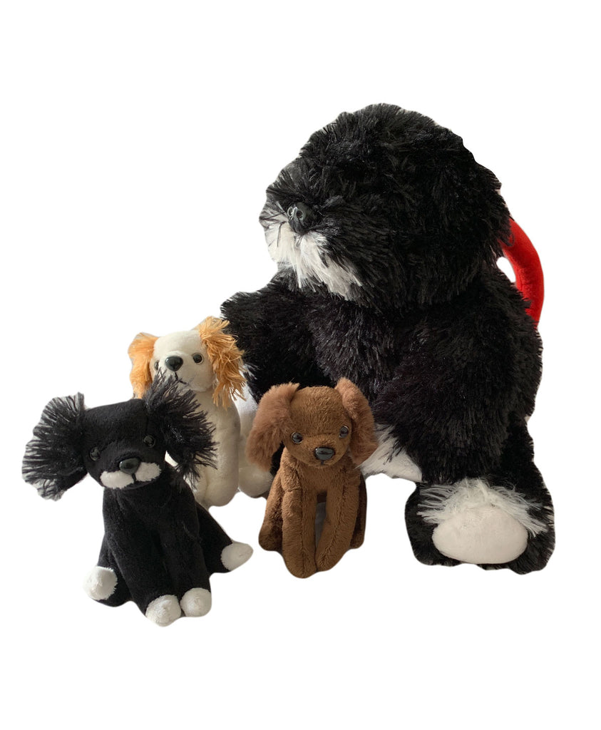 plush black dog