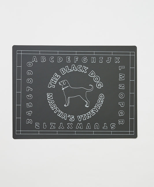 Classic Black Dog Rubber Mat Large