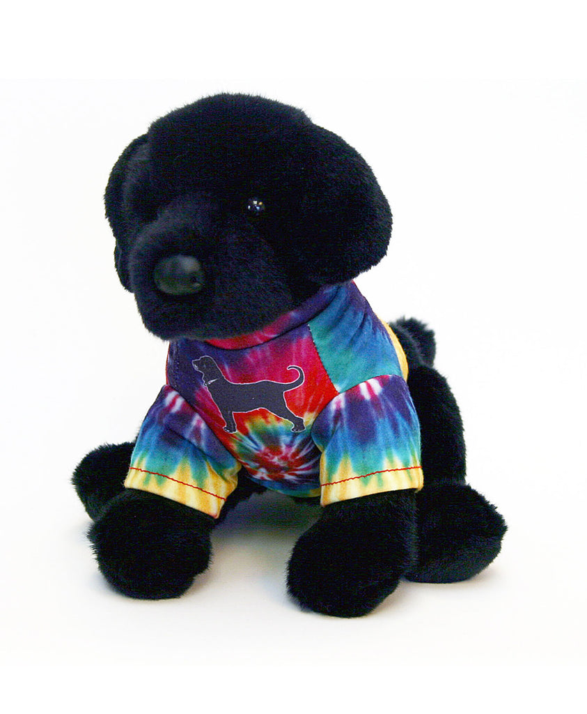 stuffed black dog