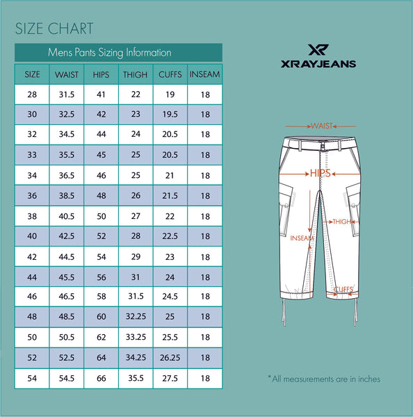 1618 - Size Chart – X-RAY JEANS