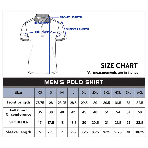 Polo Shirt - Size Chart – X-RAY JEANS