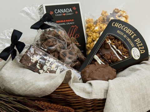 At Bread and Butter Basket Company, we specialize in creating exquisite gifts for your everyday moments.  Our range of products includes fresh baked cookies, quick breads, decadent chocolates, salty snacks and other local treats.  We create boutique-style gifts. We Shop Local First, and Canadian Always!