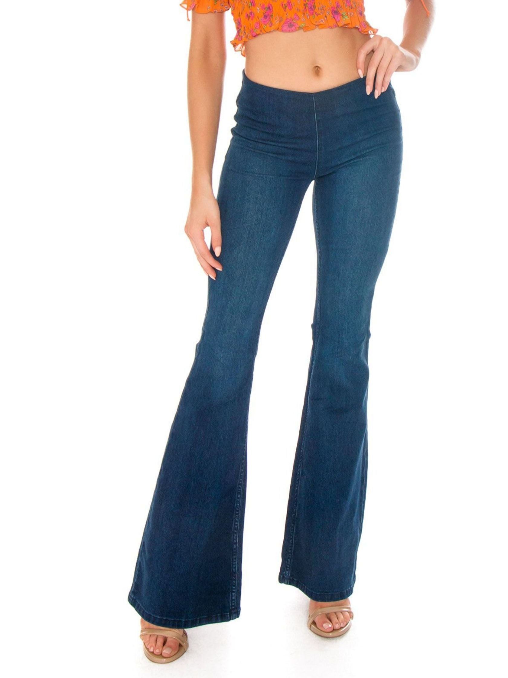 free people penny pull on flare jeans