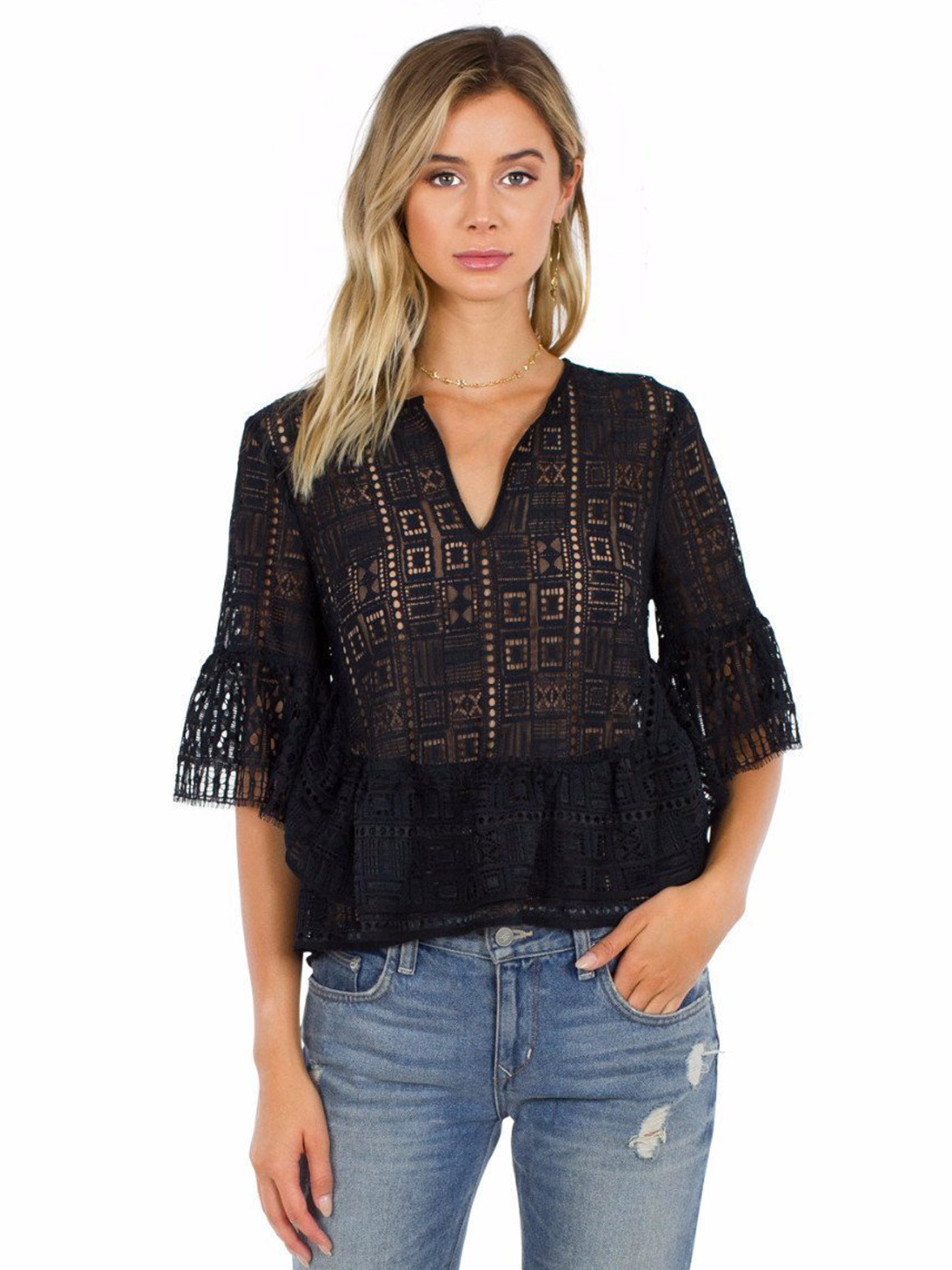 bcbg lace top