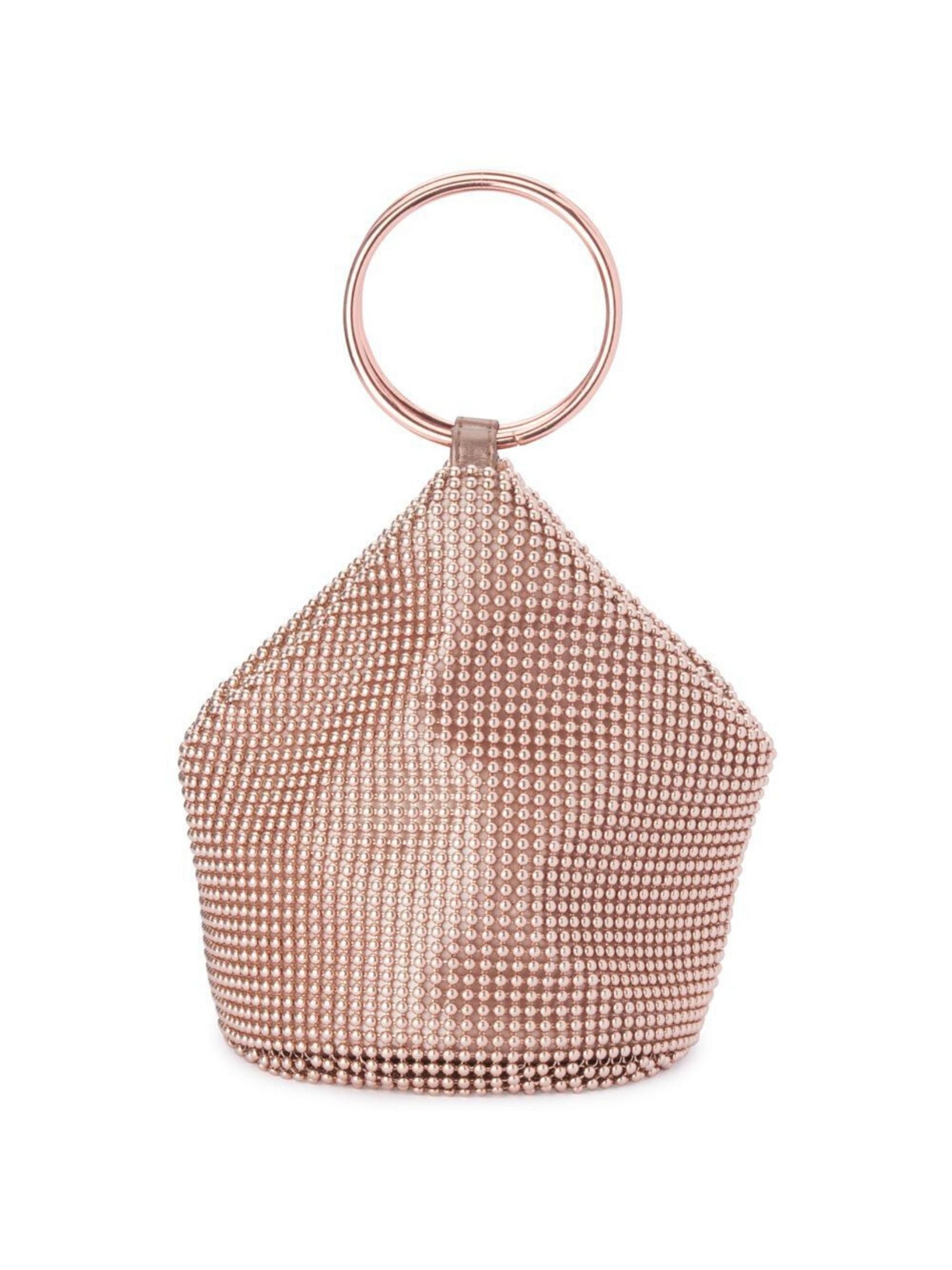 rose gold ball bag