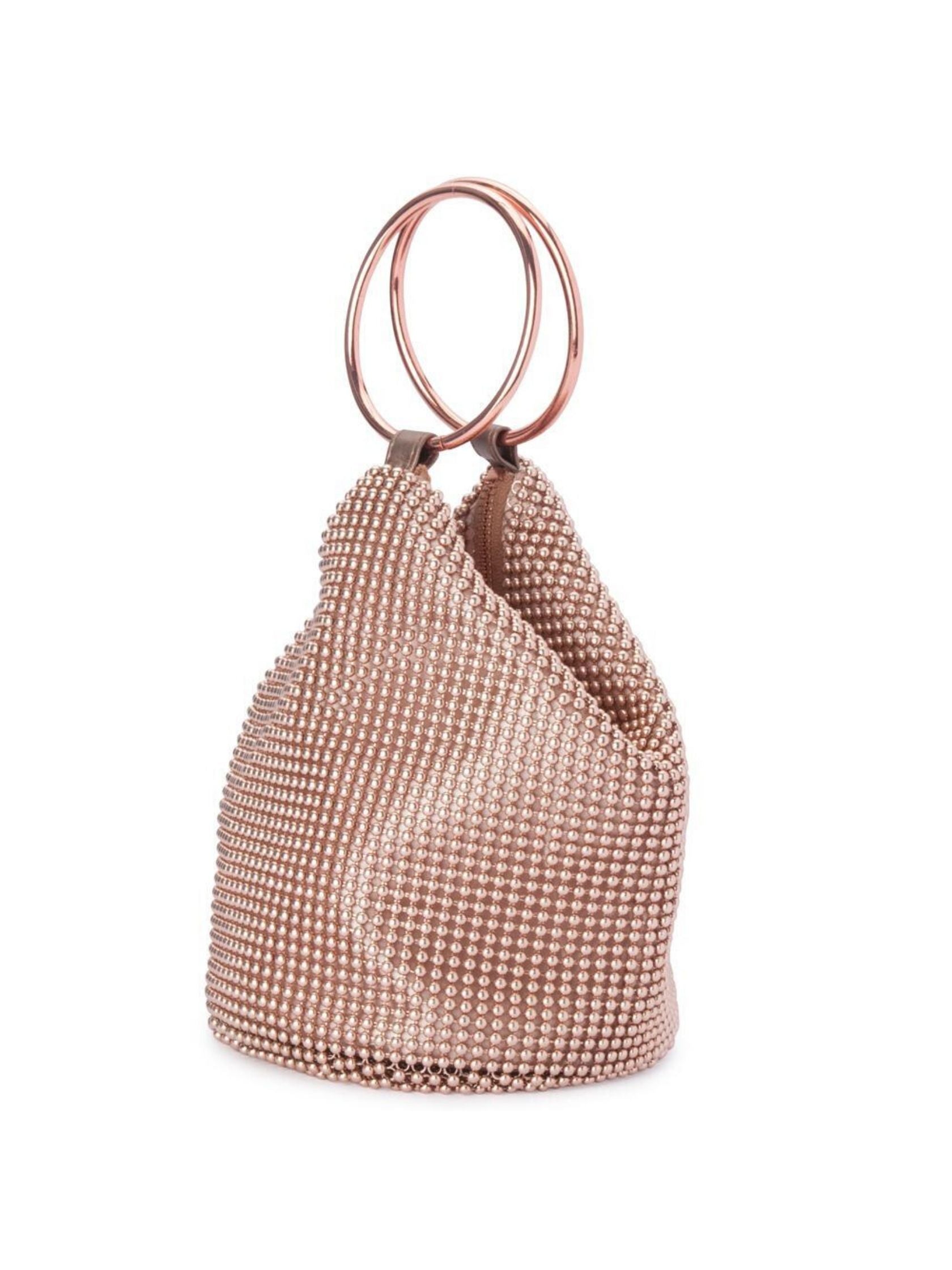 rose gold ball bag