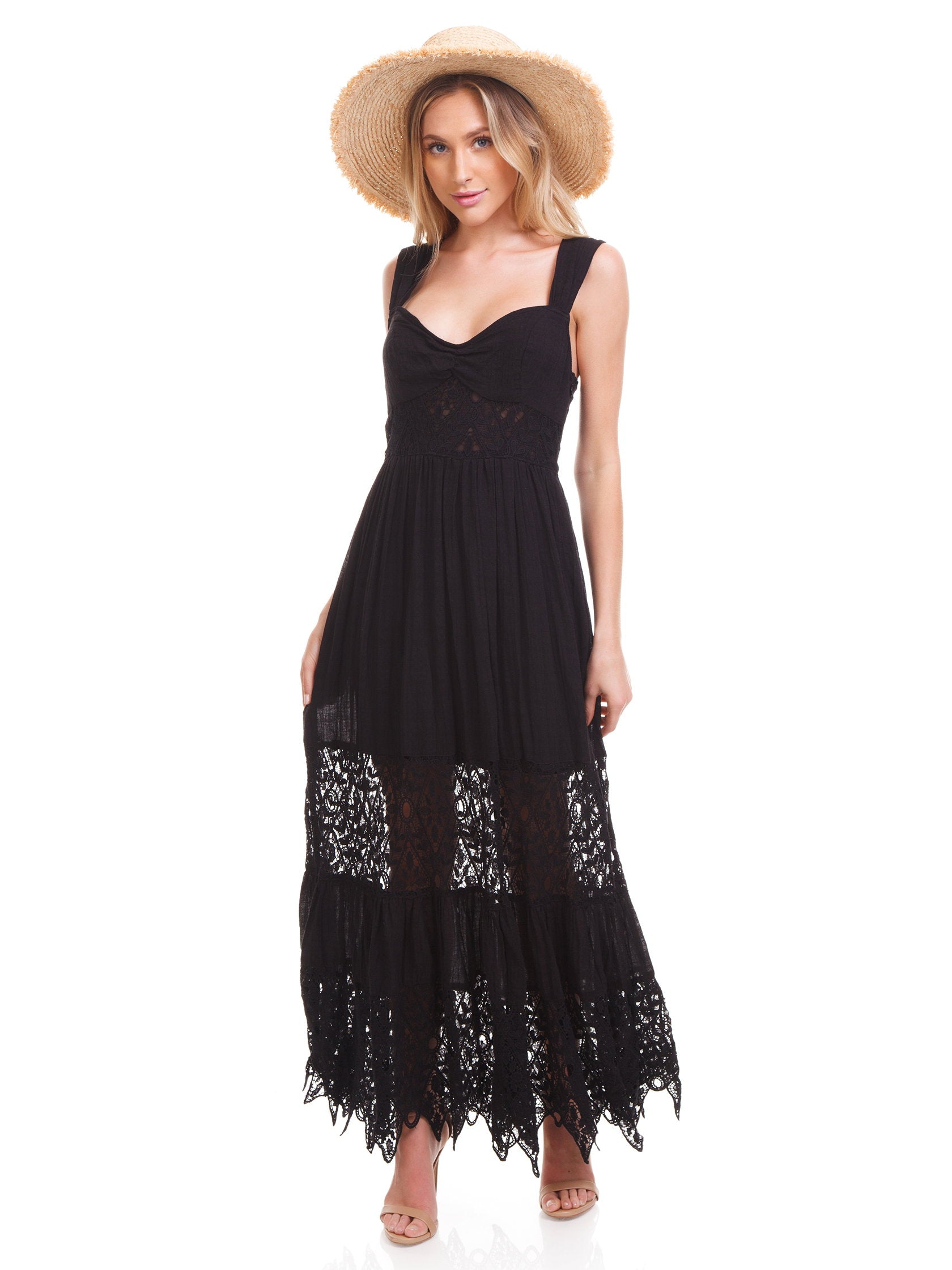 free people black maxi