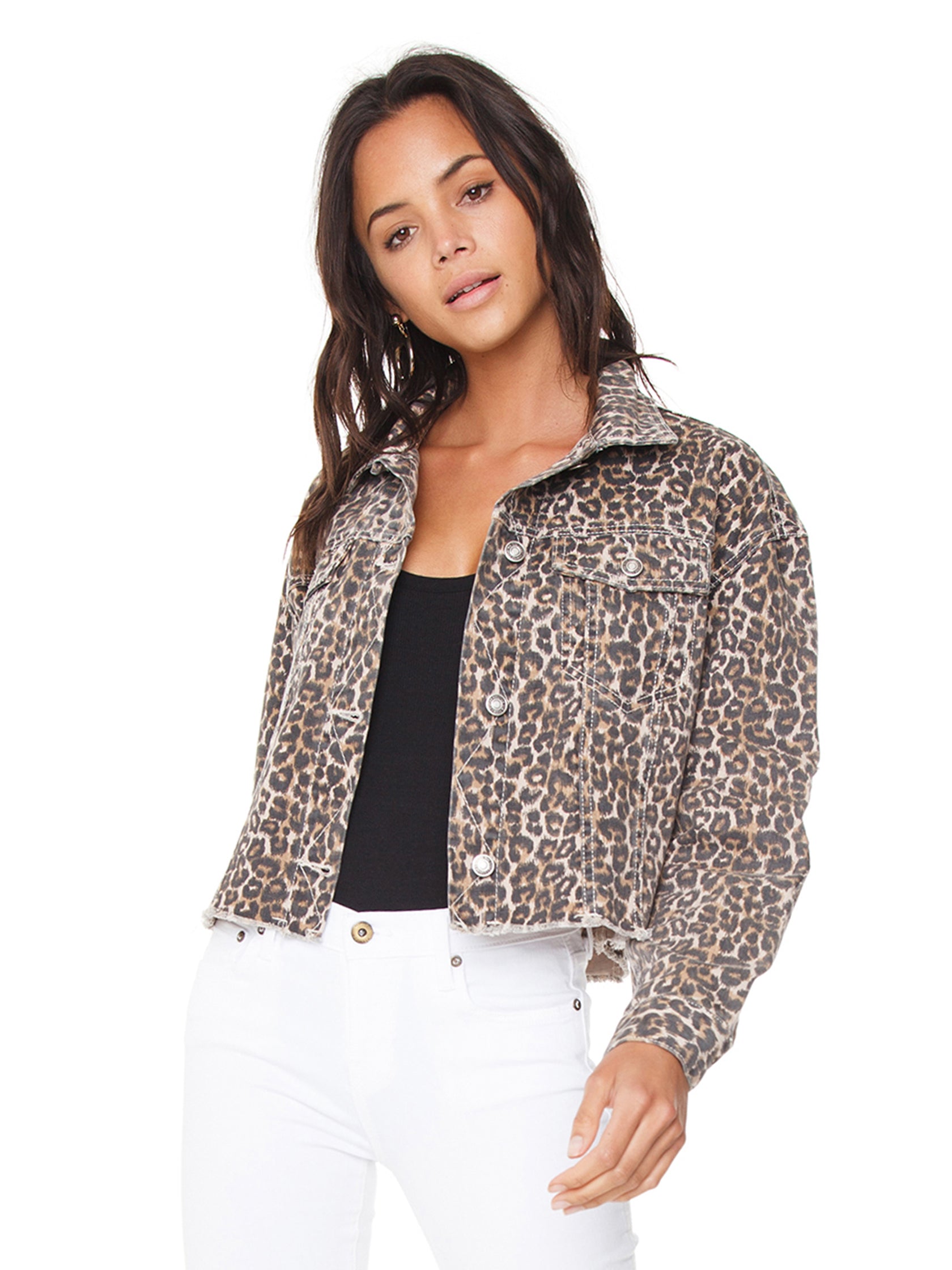 cheetah jean jacket